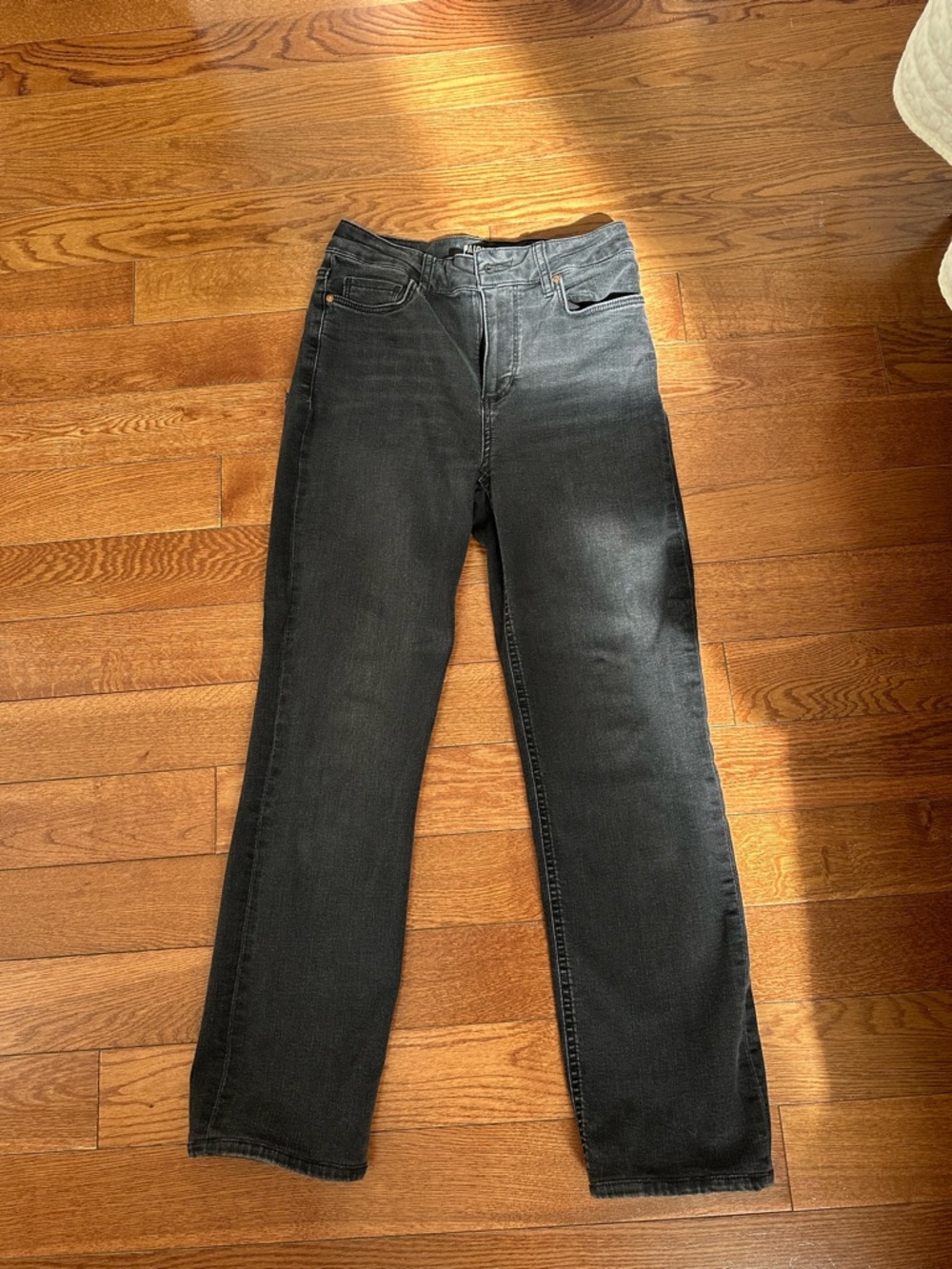 PAIGE Cindy Black Straight Leg Jeans
